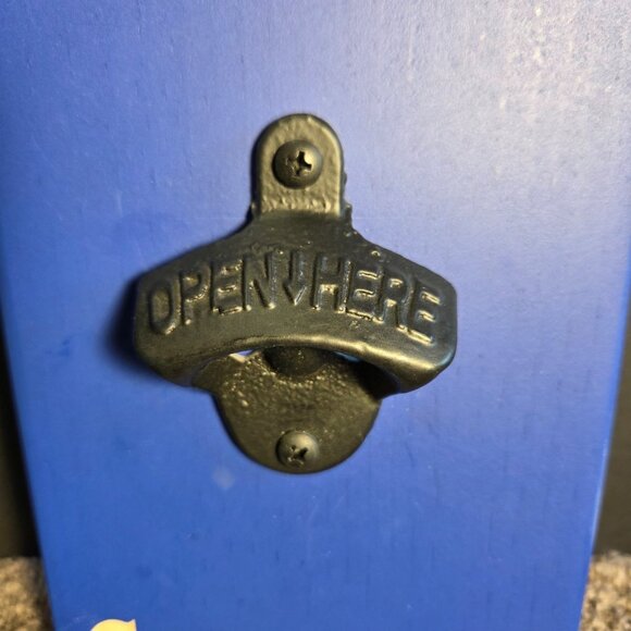 Seattle Seahawks Handcrafted Wood Mounted Bottle Opener - Picture 6 of 7